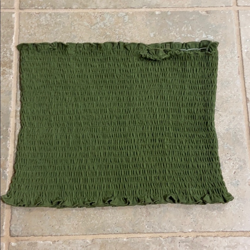 green bandeau top
